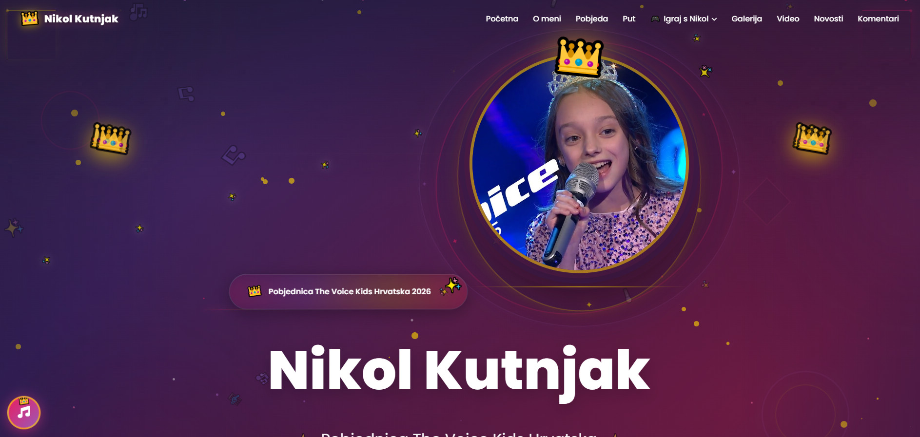 NikolKutnjak.com – nova službena web stranica pobjednice The Voice Kids Hrvatska